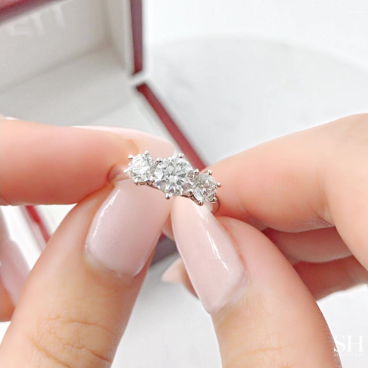 Classic 6-Claw Trilogy Engagement Ring - W0031 (Lab Grown)