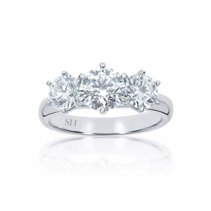 Classic 6-Claw Trilogy Engagement Ring - W0031 (Lab Grown)