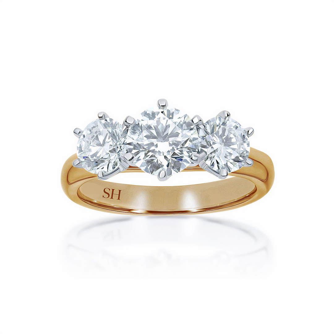 Classic 6-Claw Trilogy Engagement Ring - W0031 (Lab Grown)