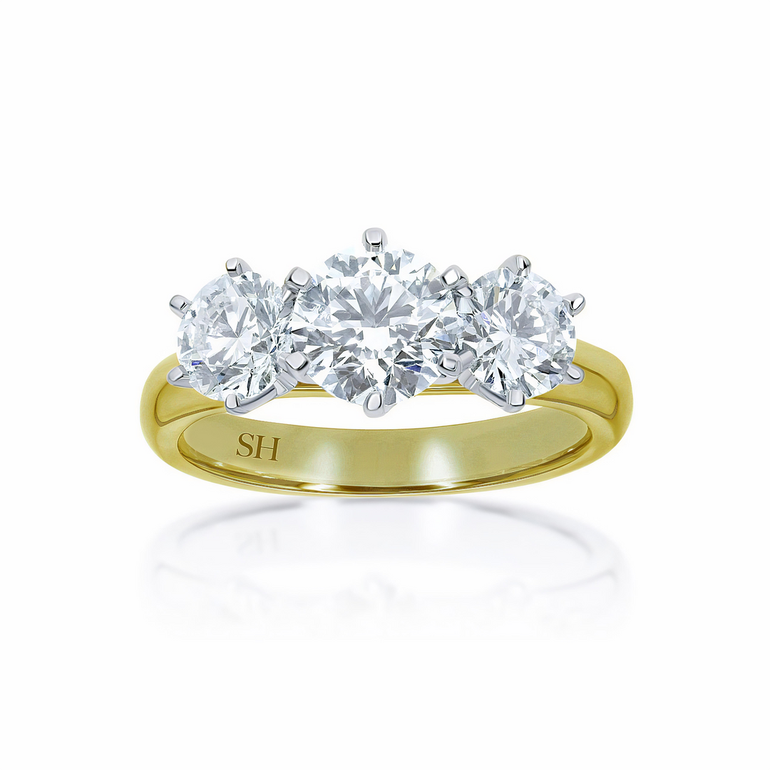 Classic 6-Claw Trilogy Engagement Ring - W0031 (Lab Grown)