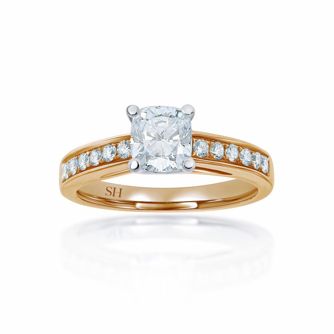 4-Claw Classic Cushion Cut engagement ring - W0249 (Lab Grown)