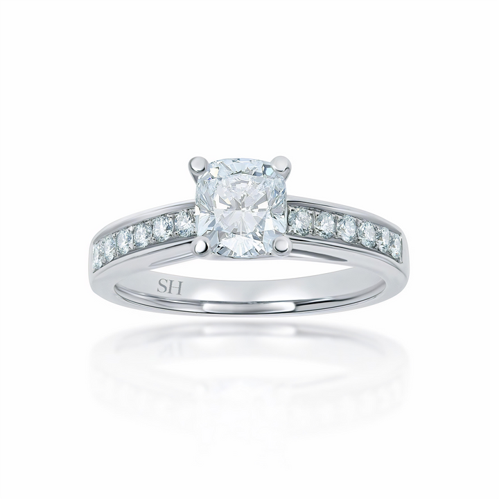 4-Claw Classic Cushion Cut engagement ring - W0249 (Lab Grown)
