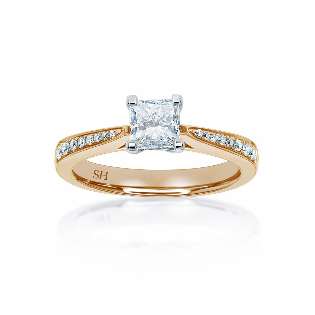 Timeless Princess Cut 4-Claw engagement ring - W0250 (Lab Grown)
