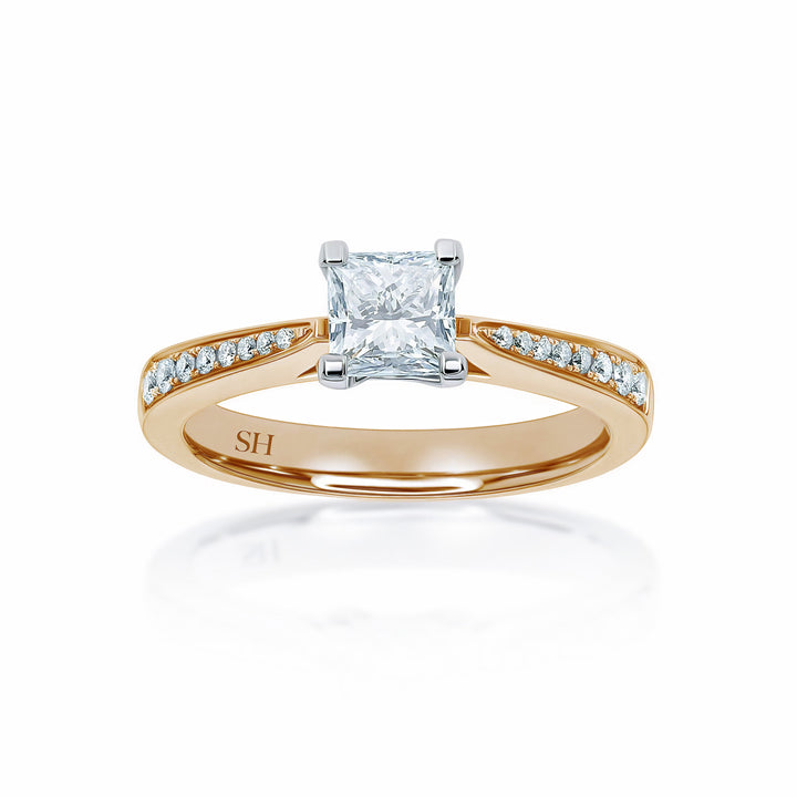 Timeless Princess Cut 4-Claw engagement ring - W0250 (Lab Grown)