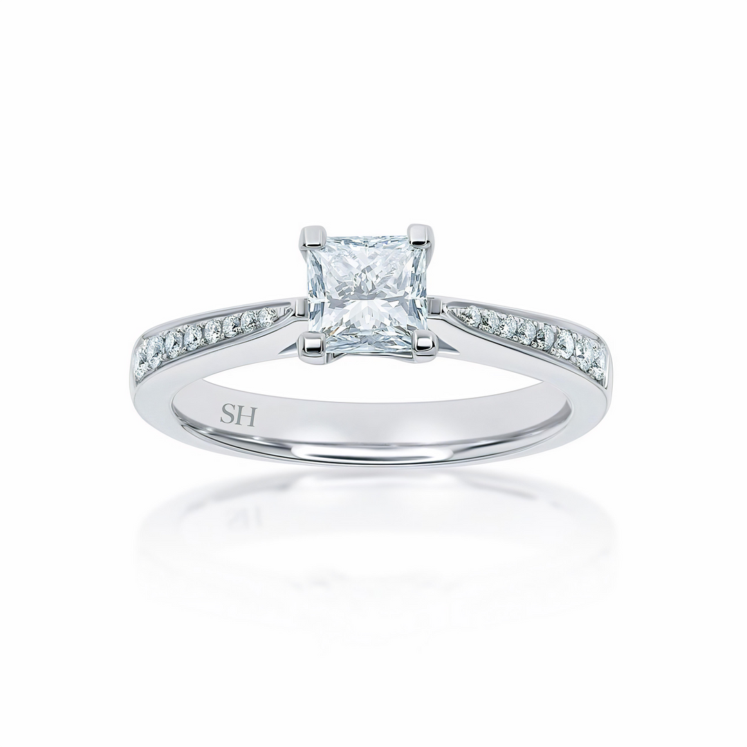 Timeless Princess Cut 4-Claw engagement ring - W0250 (Lab Grown)