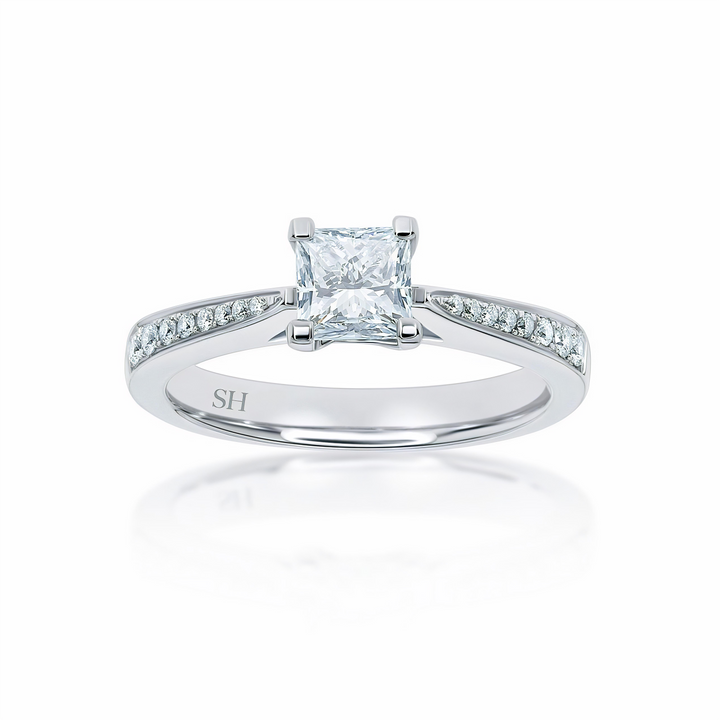 Timeless Princess Cut 4-Claw engagement ring - W0250 (Lab Grown)