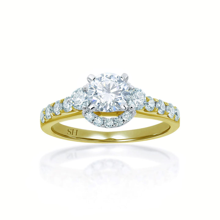 Intricate Semi-Halo Engagement Ring - W0252 (Lab Grown)