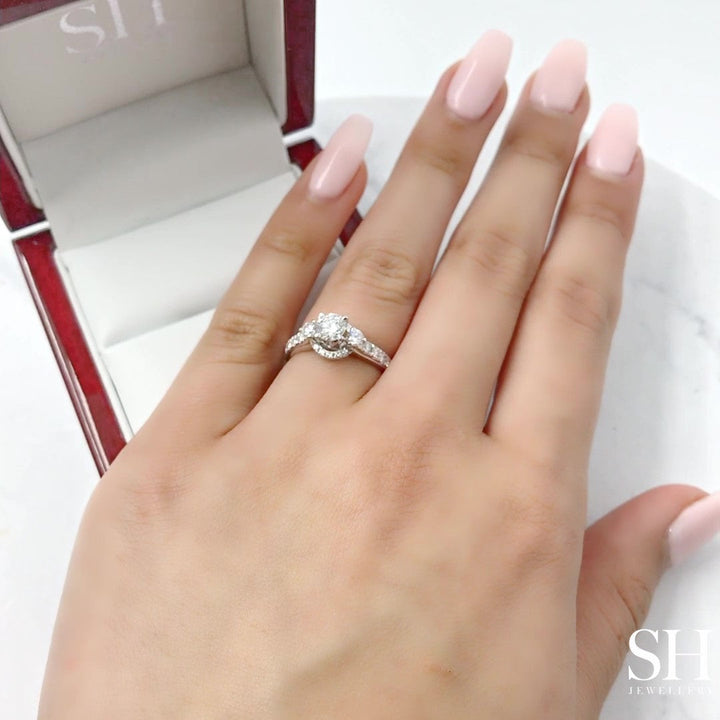 Intricate Semi-Halo Engagement Ring - W0252 (Lab Grown)