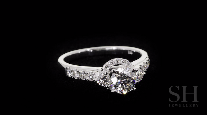 Intricate Semi-Halo Engagement Ring - W0252 (Lab Grown)