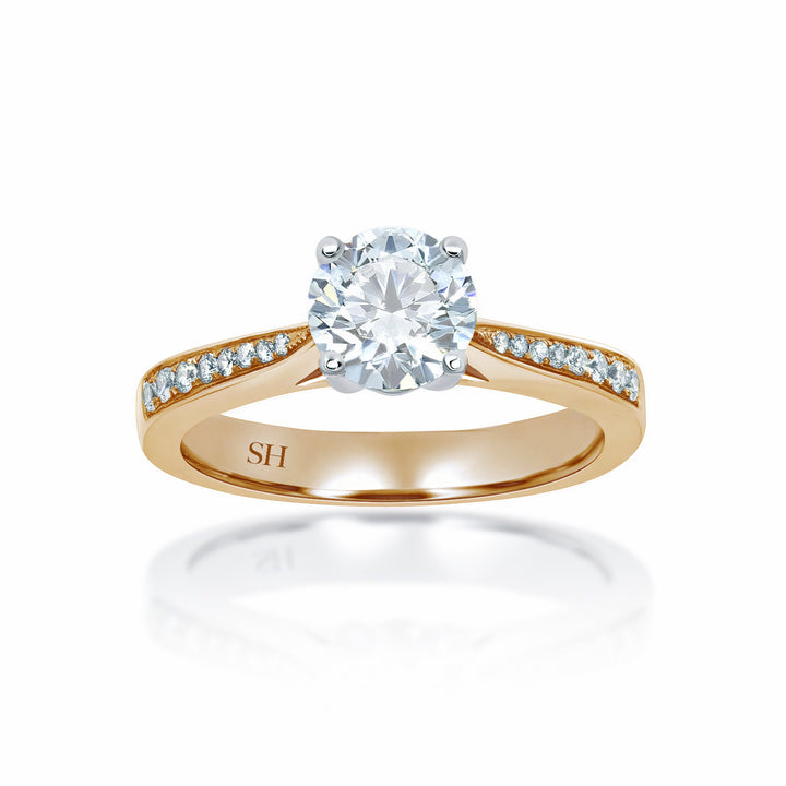 Timeless 4-Claw Beauty with Tapered Band - W0263 (Lab Grown)