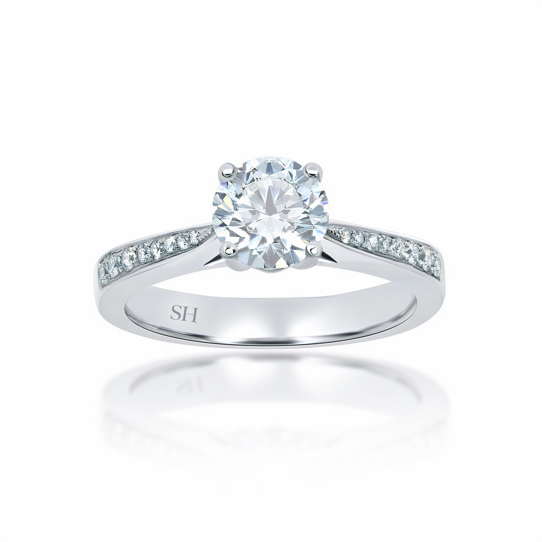 Timeless 4-Claw Beauty with Tapered Band - W0263 (Lab Grown)