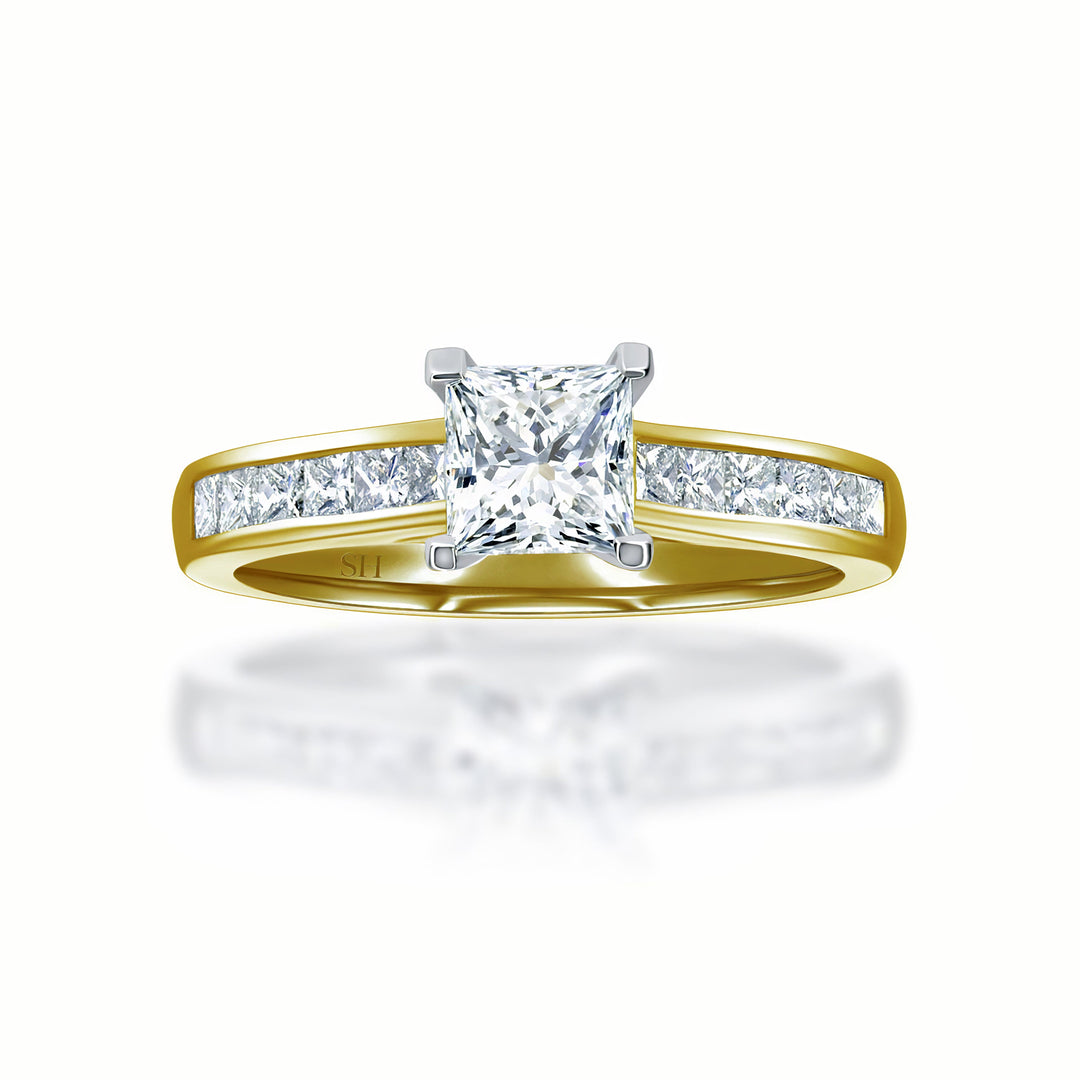 Classic Princess Cut with channel set band - W0336 (Lab Grown)
