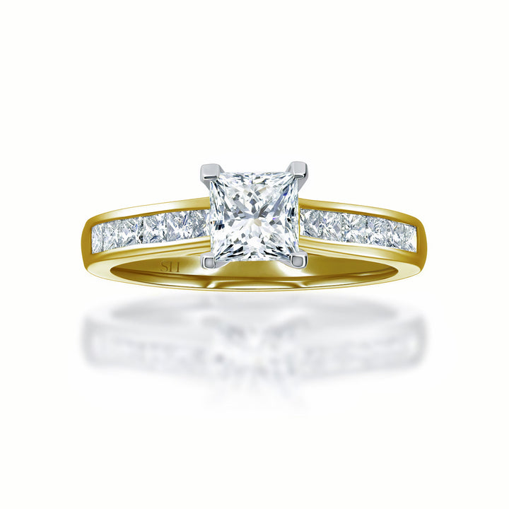 Classic Princess Cut with channel set band - W0336 (Lab Grown)