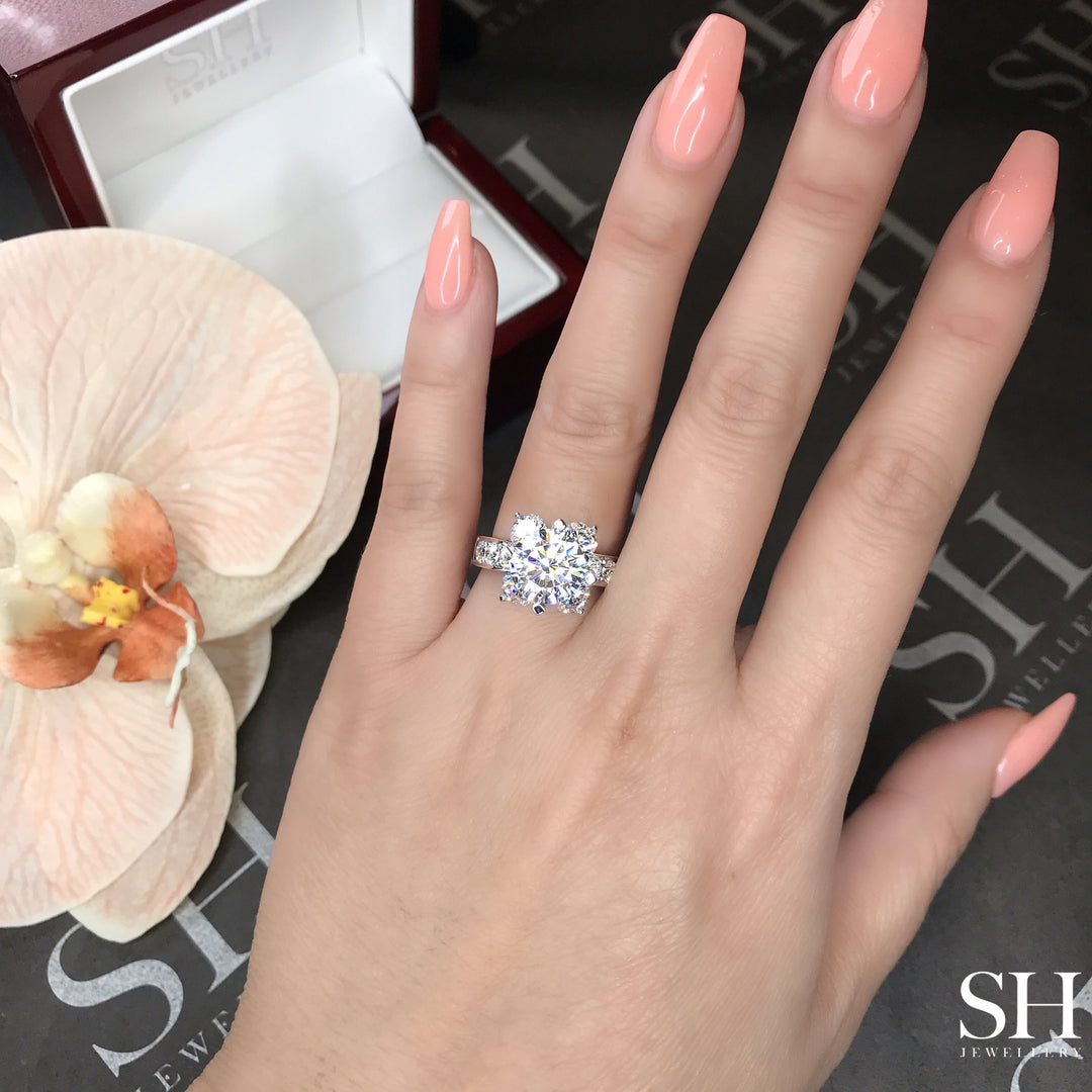 Blossom Diamond Engagement Ring - W0882 (Lab Grown)