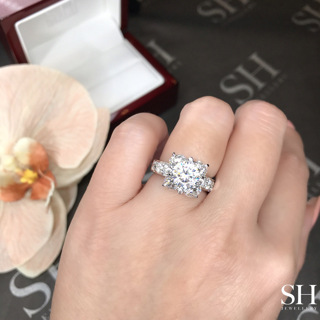 Blossom Diamond Engagement Ring - W0882 (Lab Grown)