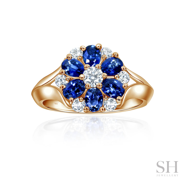 Sapphire Bloom Diamond Ring - W1011