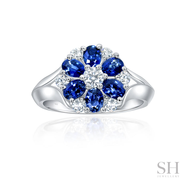 Sapphire Bloom Diamond Ring - W1011