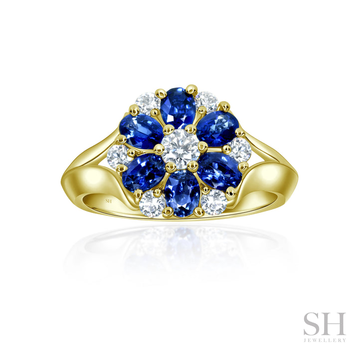 Sapphire Bloom Diamond Ring - W1011
