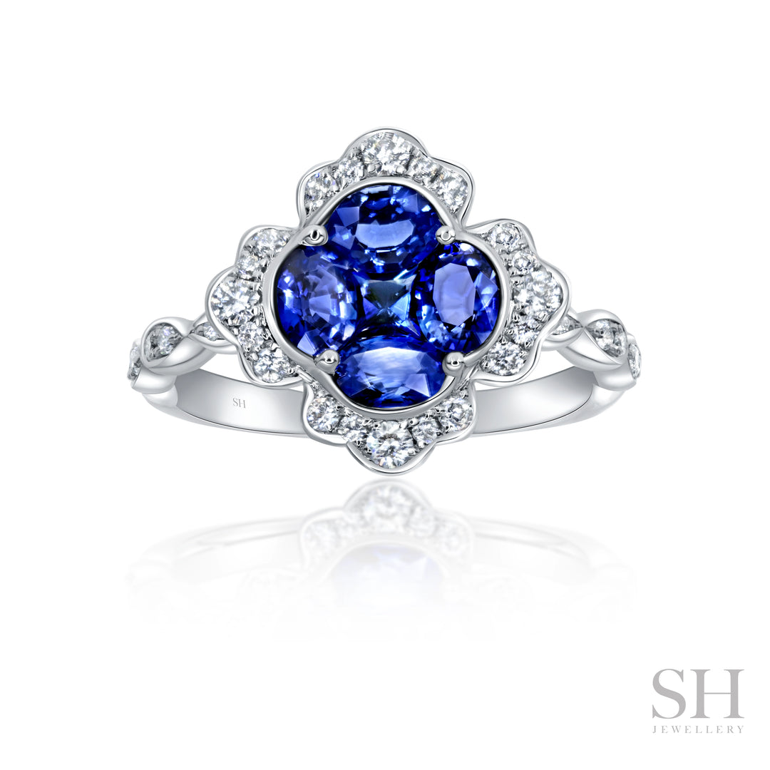 Sapphire Radiance Diamond Ring - W1012