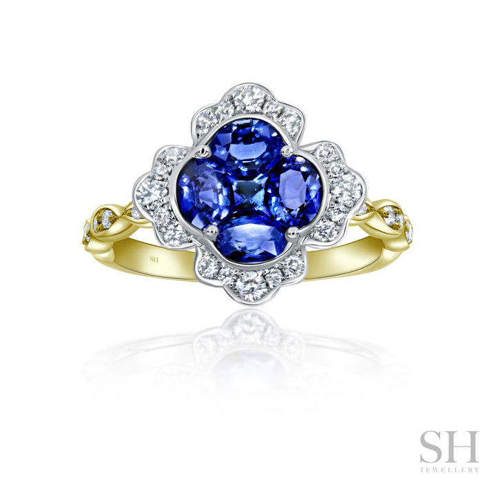 Sapphire Radiance Diamond Ring - W1012