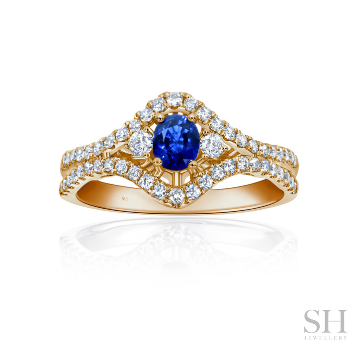 Sapphire Pulse Diamond Ring (small) - W1015