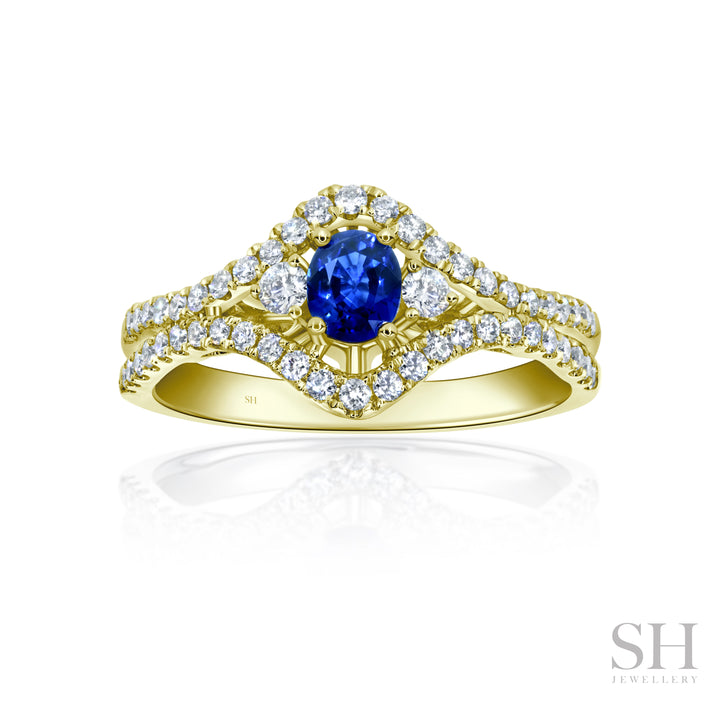 Sapphire Pulse Diamond Ring (small) - W1015