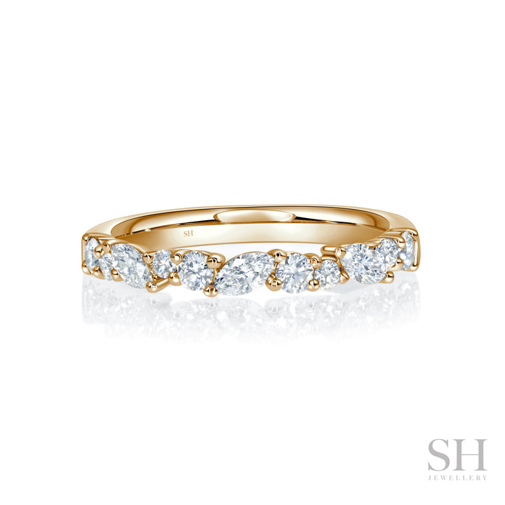 Marquise and Round Winding Diamond Band (2.5mm) - W1035