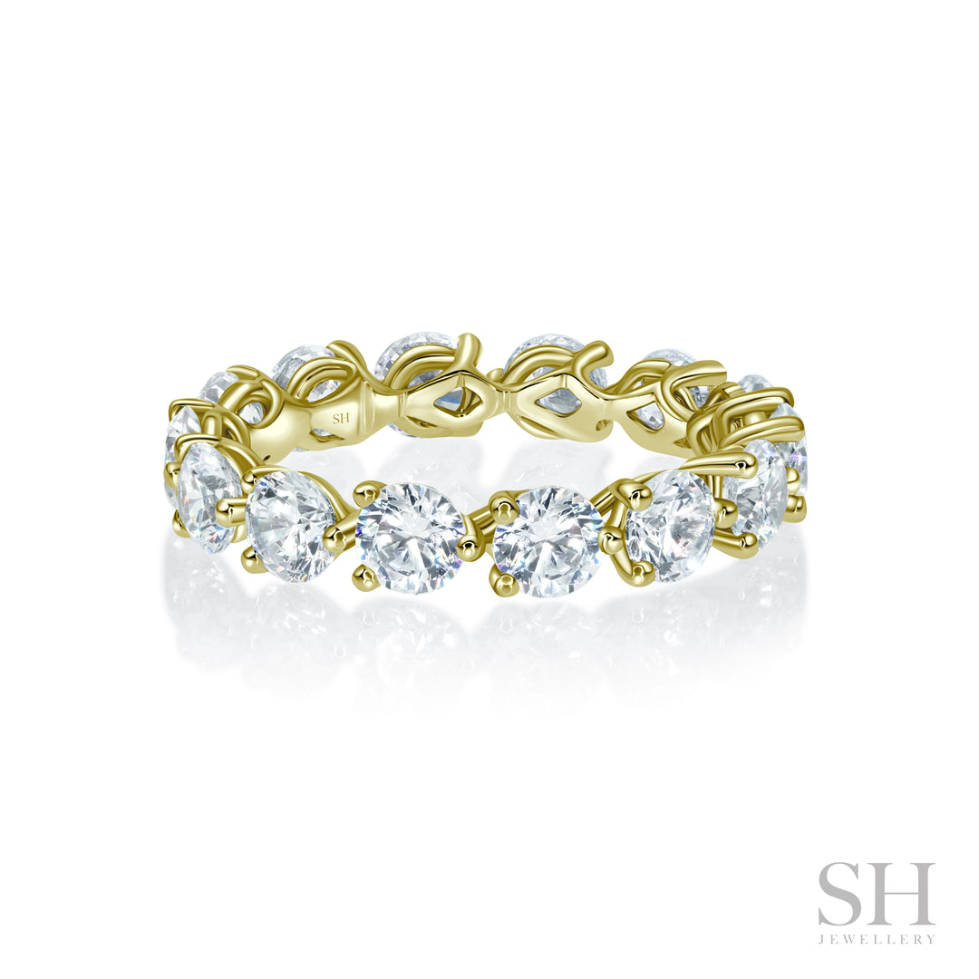 3-Claw Orbit Eternity Diamond Band (4mm) - W1061