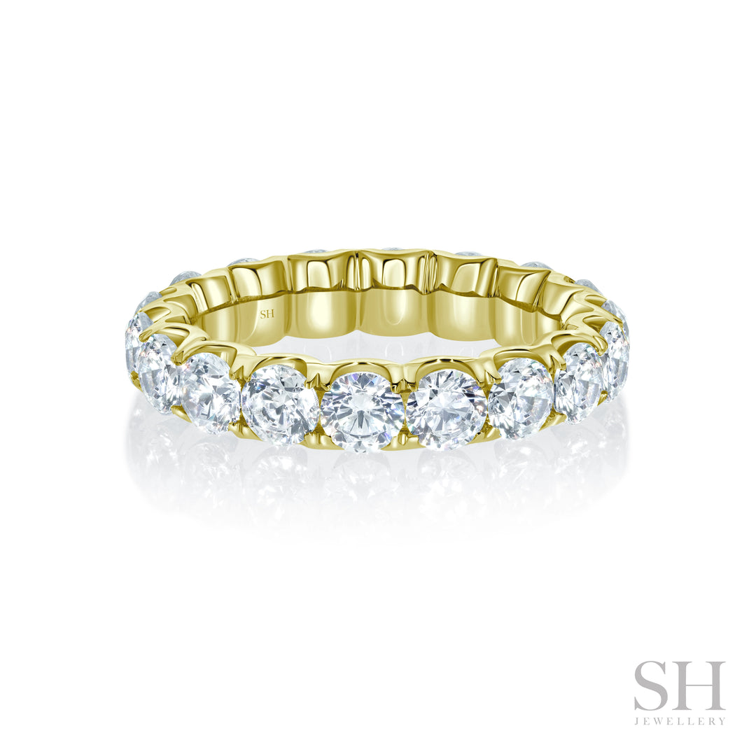 Wider Scalloped Women’s Diamond Eternity Band (4mm) - W1063