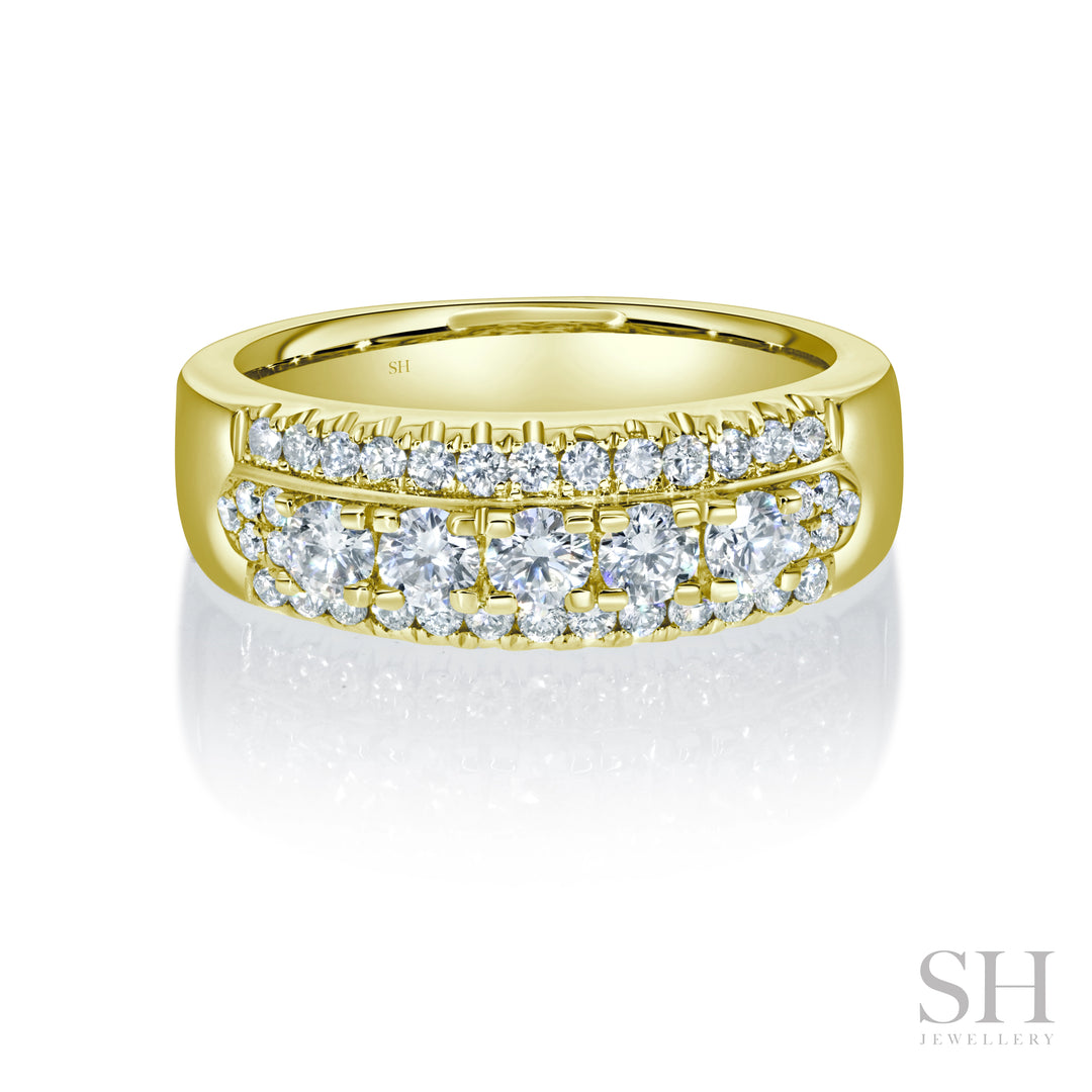 Snowcap Diamond Band (0.09ct each) - W1071
