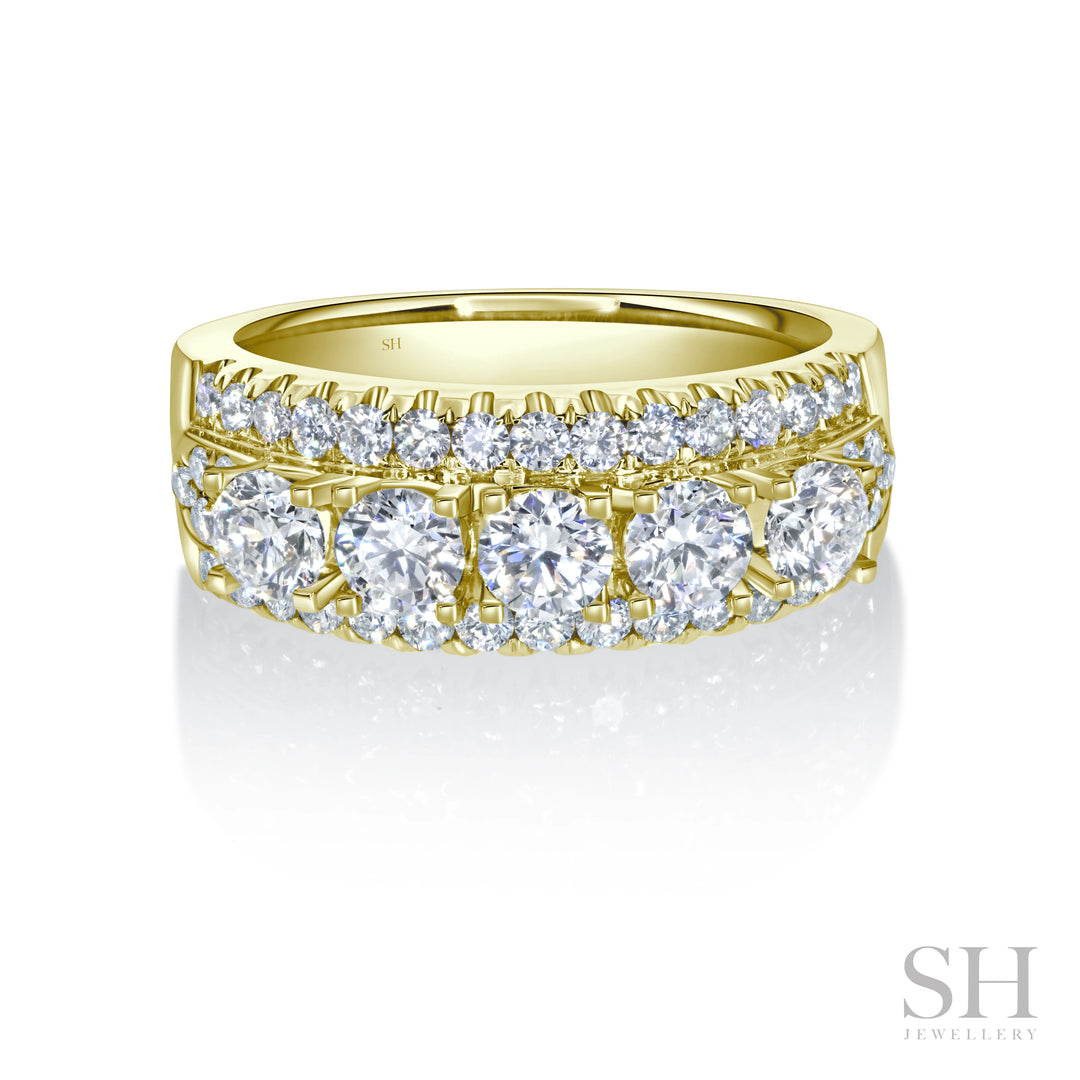 Snowcap Diamond Band (0.19ct each) - W1073
