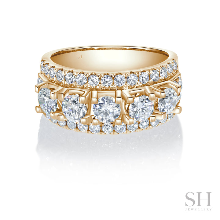 Snowcap Diamond Band (0.24ct each) - W1074