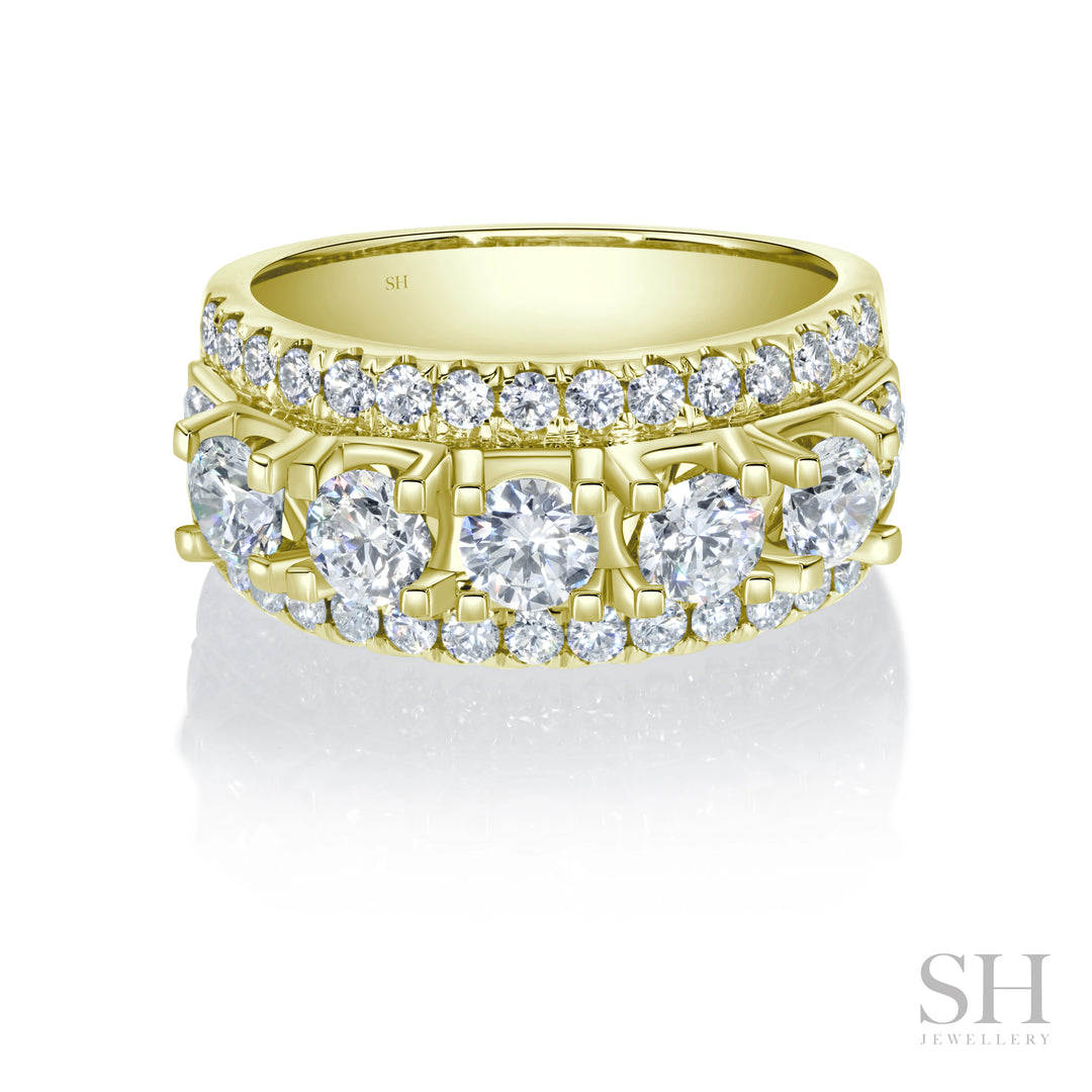Snowcap Diamond Band (0.24ct each) - W1074