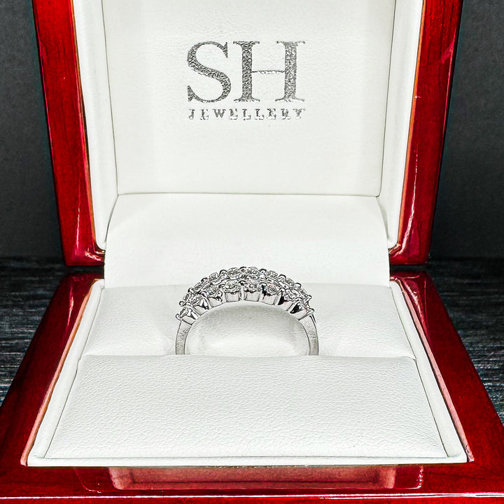 Baguette and Round Claw-Set Diamond Band - W1080
