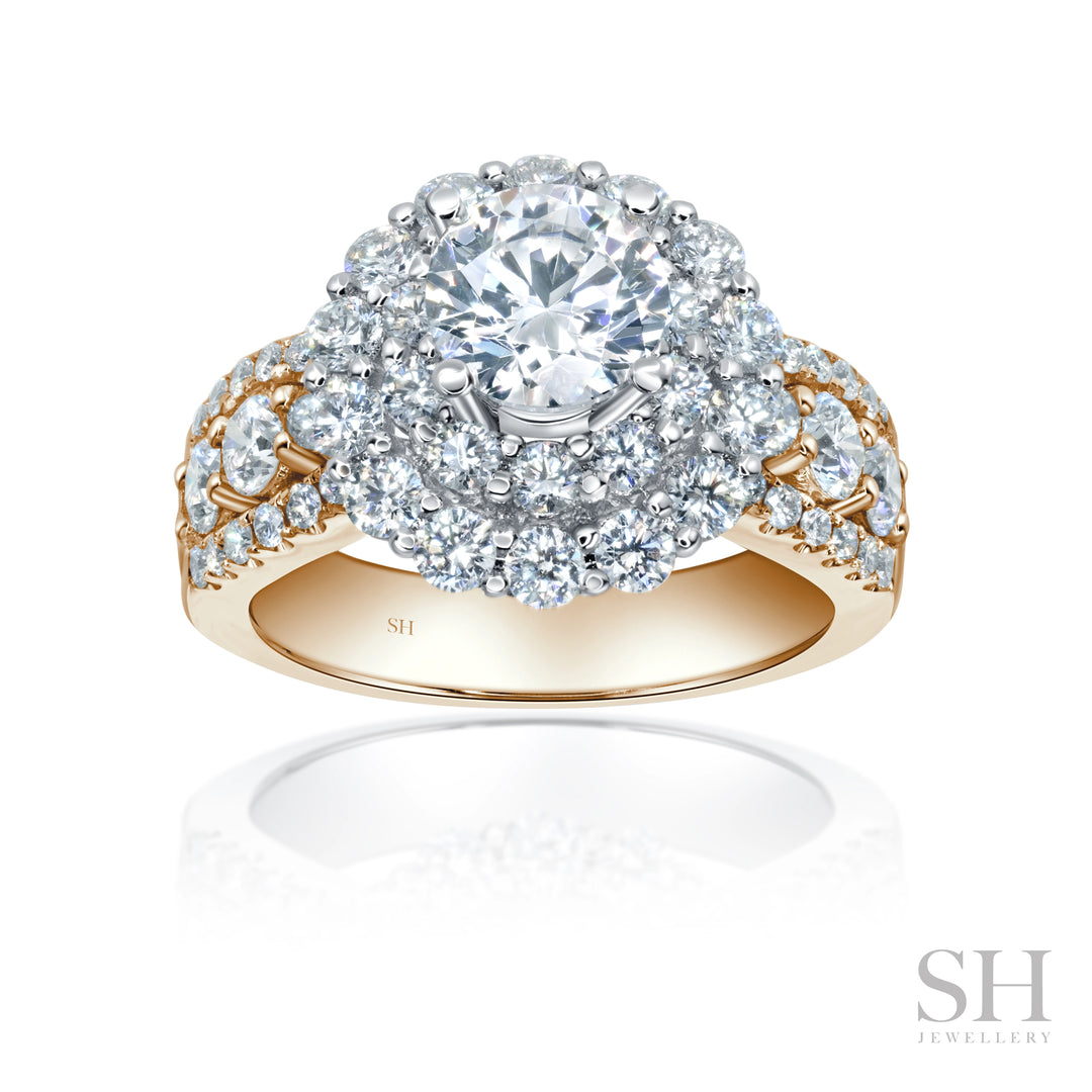 Enchanting Round Double Halo Ring (6.1mm) - W1090