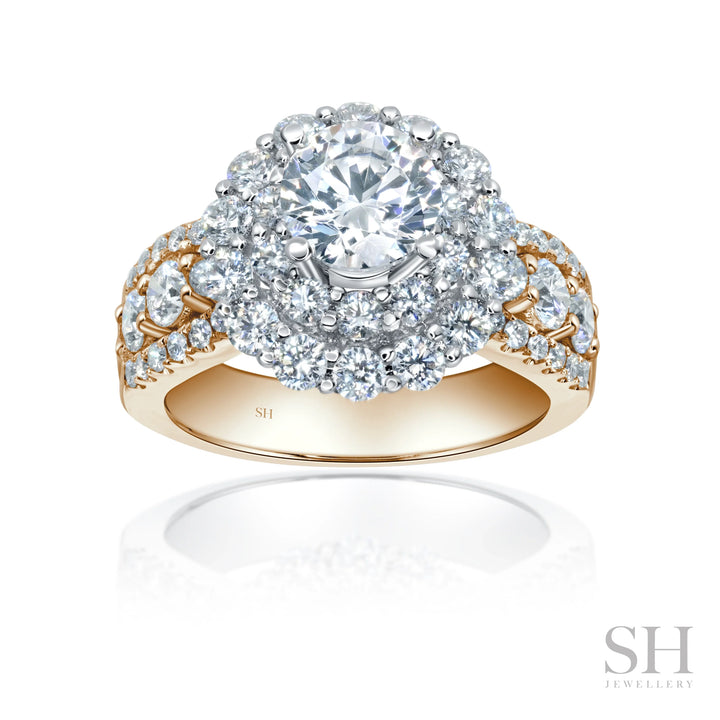 Enchanting Round Double Halo Ring (6.1mm) - W1090 (Lab Grown)