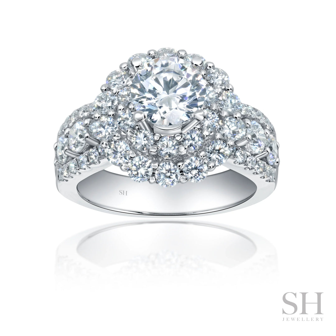 Enchanting Round Double Halo Ring (6.1mm) - W1090 (Lab Grown)