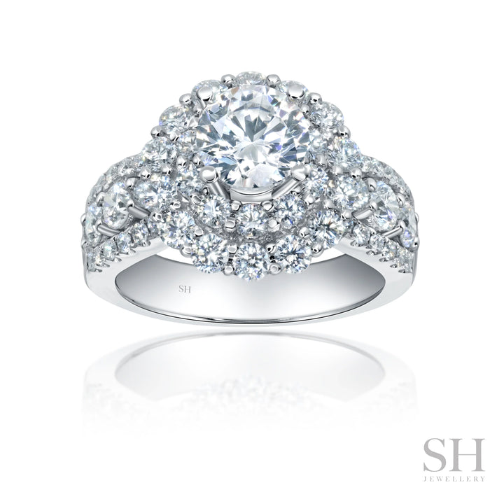 Enchanting Round Double Halo Ring (6.1mm) - W1090 (Lab Grown)