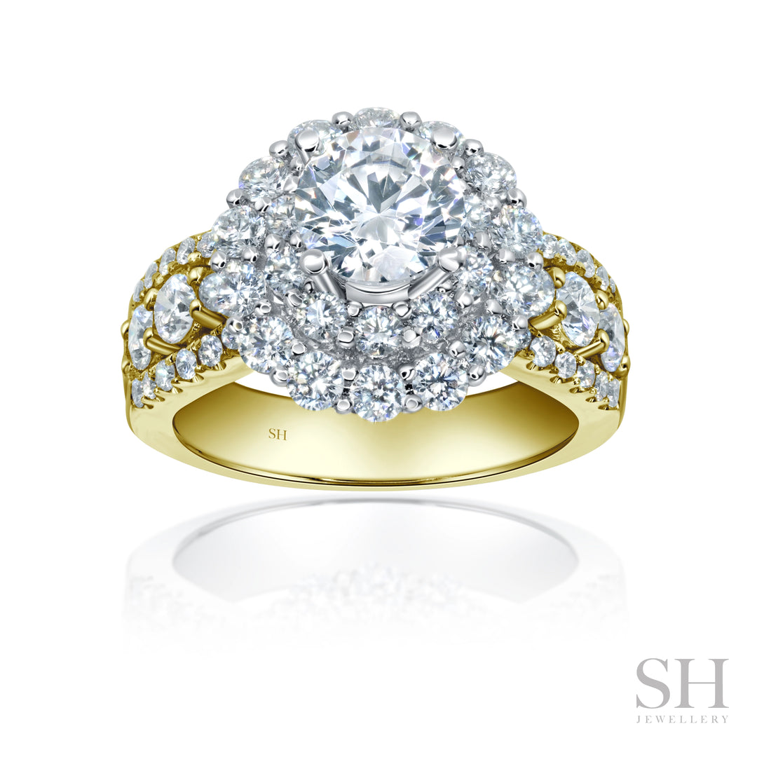 Enchanting Round Double Halo Ring (6.1mm) - W1090