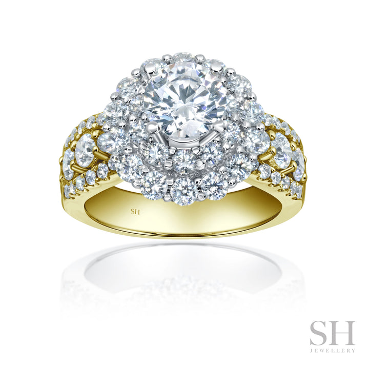 Enchanting Round Double Halo Ring (6.1mm) - W1090