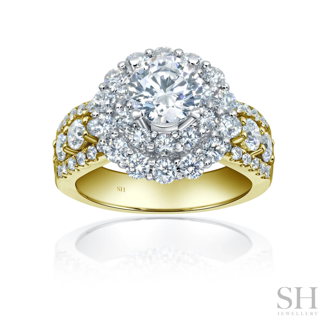 Enchanting Round Double Halo Ring (6.1mm) - W1090 (Lab Grown)