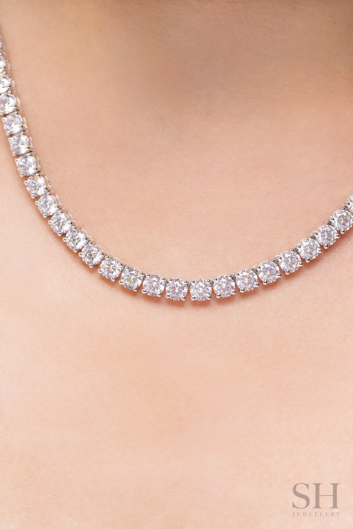 4-Claw Classic Diamond Tennis Necklace (full eternity) (40.5ct TW) (42cm/16.5in) - W1125