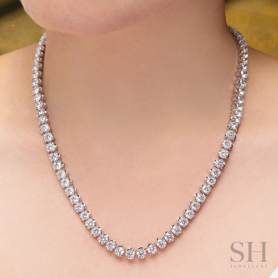 Corona Graduating Diamond Tennis Necklace (32.66ct TW) (46cm/17.7in) - W1129