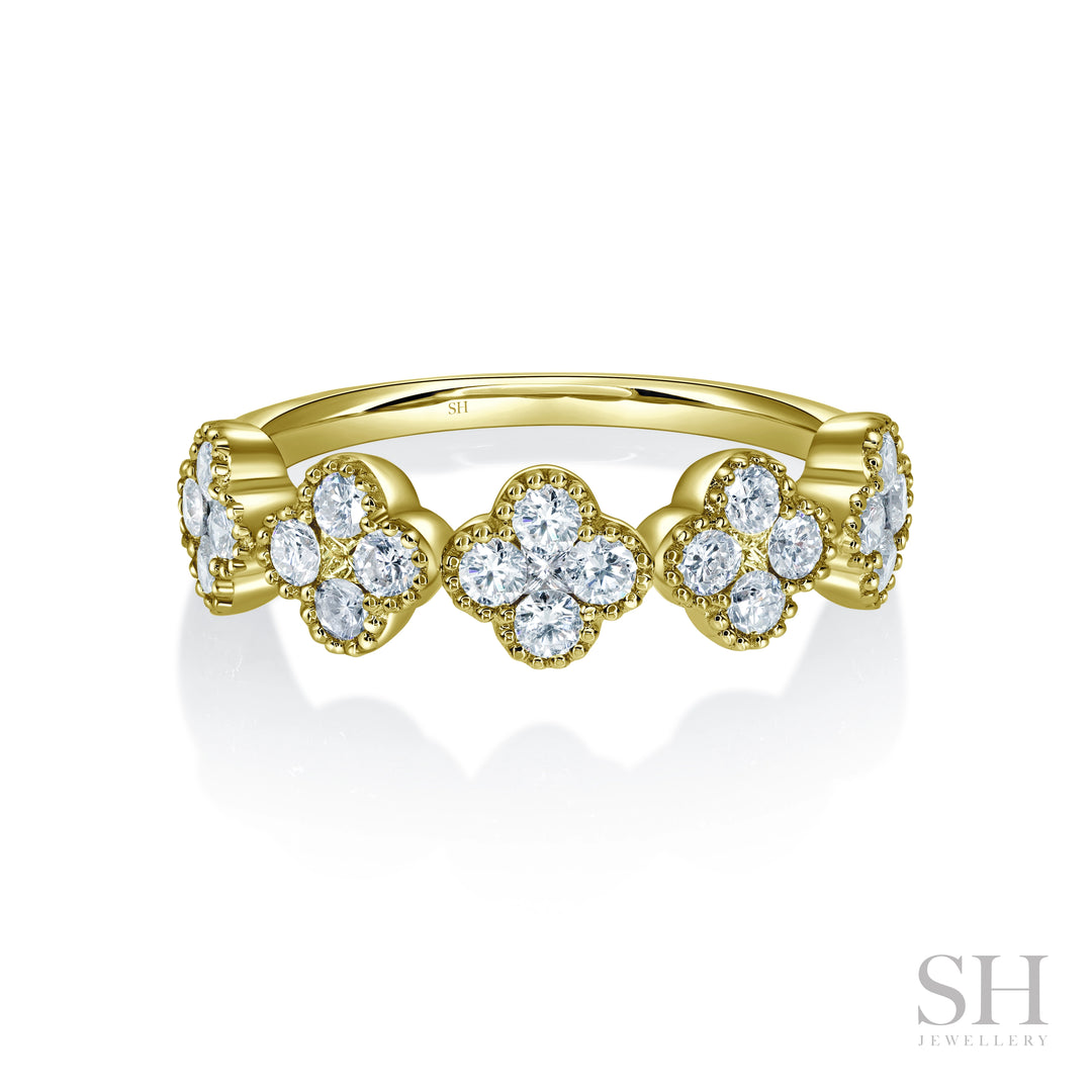 Clover Blossom Diamond Band (5.9mm) - W1134
