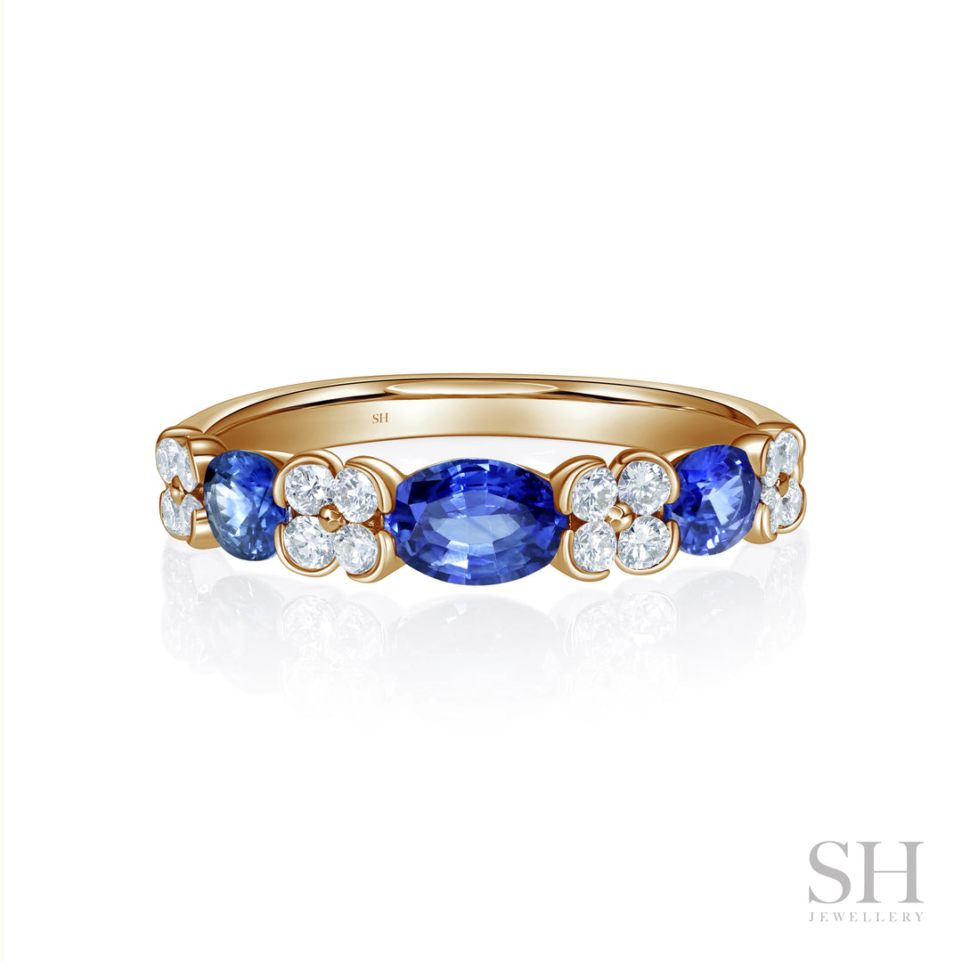 Sapphire Meadow Diamond Ring (4.2mm) - W1136