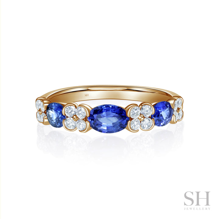 Sapphire Meadow Diamond Ring (4.2mm) - W1136