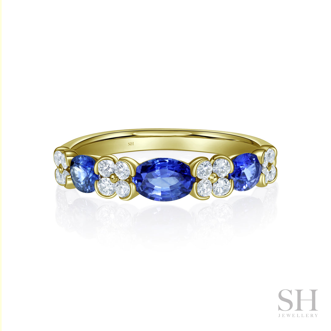 Sapphire Meadow Diamond Ring (4.2mm) - W1136