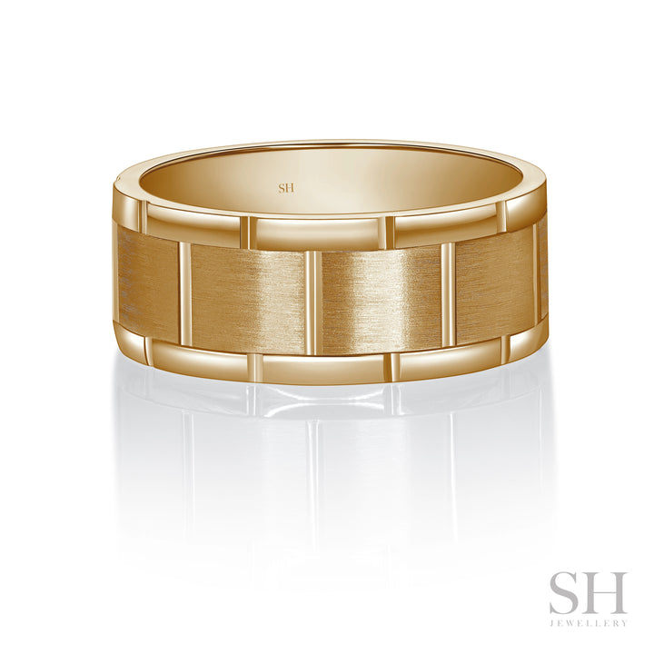 Pathway Men's Ring with Polished Edges (8.5 mm) - W1149