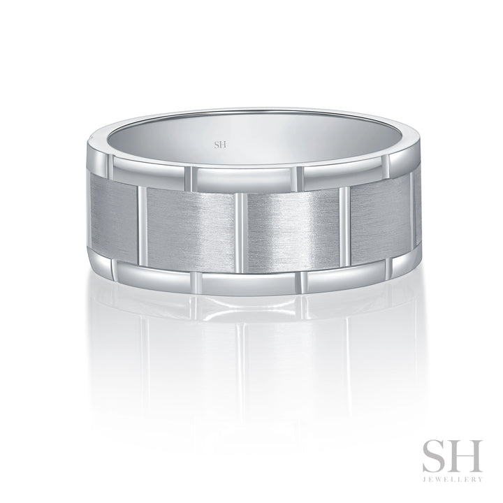 Pathway Men's Ring with Polished Edges (8.5 mm) - W1149