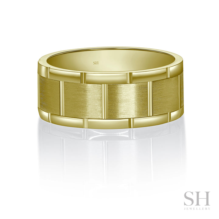 Pathway Men's Ring with Polished Edges (8.5 mm) - W1149
